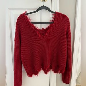 SHEIN Red Sweater